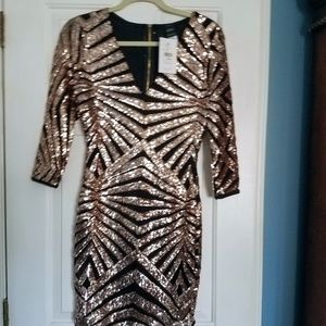 Rose Gold Sequin Dress